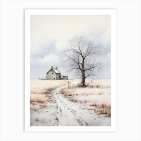 Winter Farmhouse 5 Art Print