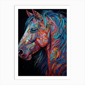 Psychedelic Horse 5 Art Print