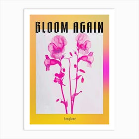 Hot Pink Foxglove 2 Poster Art Print