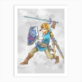 Super Smash Bros Link Art Print