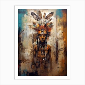 Celestial Nomads: Stars of Native American Craft Art Print