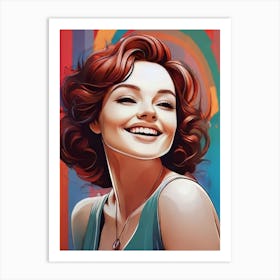 Girl With Red Hair Art Print