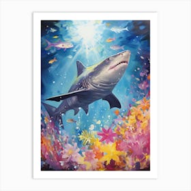  A Nurse Shark Vibrant Paint Splash 1 Art Print