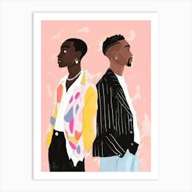 Two Black Men Art Print