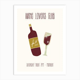 Wine Lovers Club Art Print