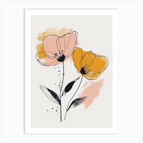 Amman Flower Market Boho Minimalist Style 1 Art Print