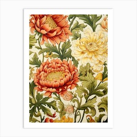 Floral Wallpaper 178 Art Print