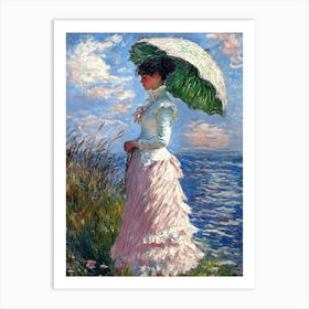 Lady By The Sea Art Print