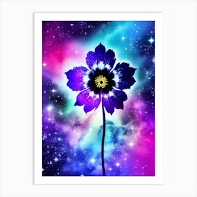 Flower In Space 13 Art Print