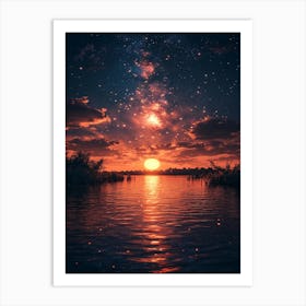 Starry Night Sky 17 Art Print