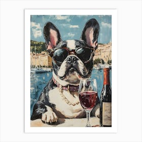 Frenchies Drink 20 Art Print