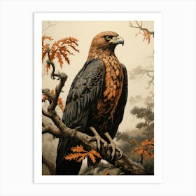 Dark And Moody Botanical Eagle 1 Art Print