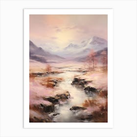 Dreamy Winter Painting Snowdonia National Park United Kingdom 1 Art Print