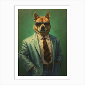 Gangster Dog Akita 4 Art Print