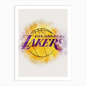 Los Angeles Lakers Paint Art Print