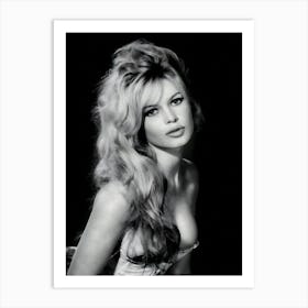 Portrait Of Brigitte Bardot Art Print