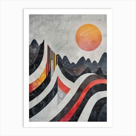 Sunrise Over The Mountains 1 Art Print