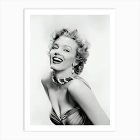 Actress Marilyn Monroe Portrait Circa 1953 In Los Angeles, California Art Print