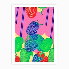 Anaheim Pepper Risograph Retro Poster vegetable Art Print