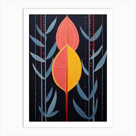 Heliconia 1 Hilma Af Klint Inspired Flower Illustration Art Print