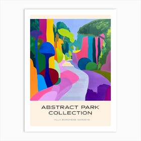 Abstract Park Collection Poster Villa Borghese Gardens Rome 4 Art Print