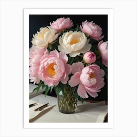 Pink Peonies Art Print