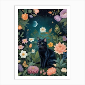 Cat In The Garden 14 Art Print