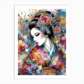 Creative Geisha Illustration 14 Art Print