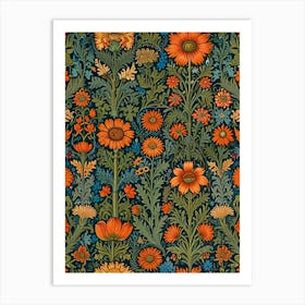 William Morris Floral Pattern 4 Art Print