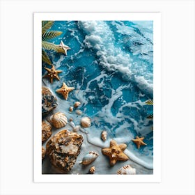 Sea Shells On The Beach 2 Art Print