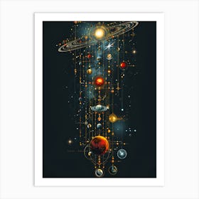 Solar System Canvas Art Art Print