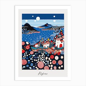 Poster Of Alghero, Italy, Illustration In The Style Of Pop Art 3 Art Print
