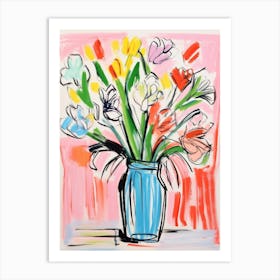 Flower Painting Fauvist Style Freesia 2 Art Print