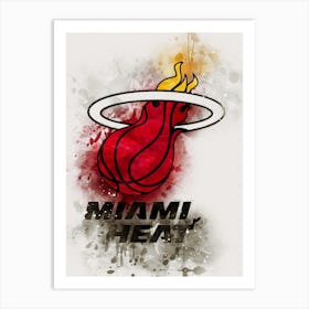 Miami Heat Paint Art Print