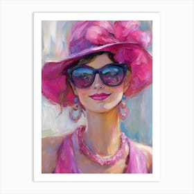 Pink Hat 2 Art Print