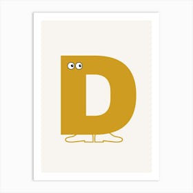 Alphabet Poster D Art Print