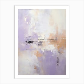 Purple And Brown Abstract Raw Painting 0 Art Print