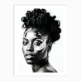 Mural Photo Of Beautiful Black Woman 7 Art Print