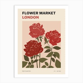 London Flower Market Art Print