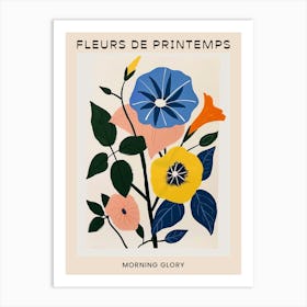 Spring Floral French Poster  Morning Glory 3 Art Print