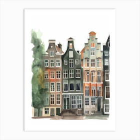 Amsterdam Watercolor Painting Art Print