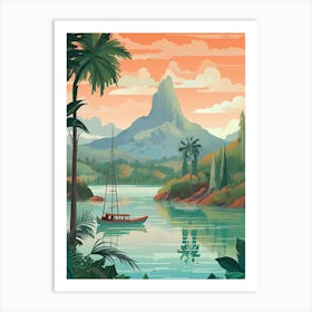 Bora Bora French, Polynesia, Graphic Illustration 4 Art Print