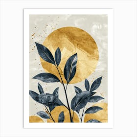 Golden Leaves 3 Art Print