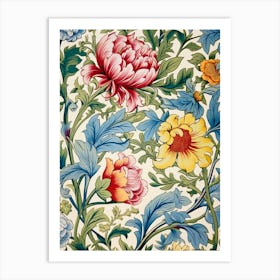 Floral Wallpaper 156 Art Print