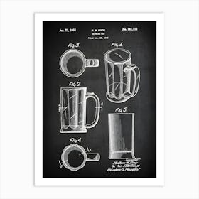 Beer Mug, Beer Glass, Beer Mug Art, Beer Mug Poster, Beer Mug Patent, Brewery Art,Brewery Decor,Brewery Art,Beer Maker,Beer Lover Gift,Hb7121 Art Print