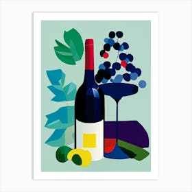 Durif Wine Pop Matisse Cocktail Poster Art Print