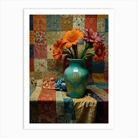 Flowers In A Vase 32 Art Print