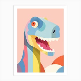 Colourful Dinosaur Eotyrannus 1 Art Print