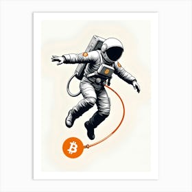 Bitcoin Astronaut 2 Art Print