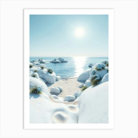 Snowy Beach Art Print